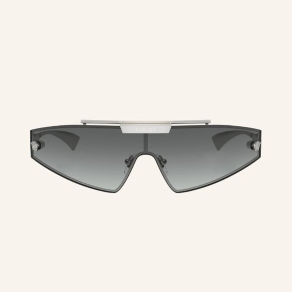 NEW VERSACE Medusa Horizon Sunglasses Silver, Shield Unisex Sunglasses Versace - Picture 6 of 7